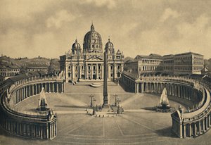 रोमा - एस पीटर की बेसिलिका और स्क्वायर। वेटिकन पैलेस, 1910 द्वारा अज्ञात