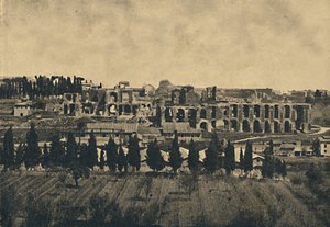 रोमा - 1910 के सेप्टिमियस सेवरस के महल के उपग्रहों का भव्य अवशेष। द्वारा अज्ञात