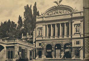 रोम - वाया नाज़ियोनेल। नेशनल ड्रामैटिक थियेटर और कॉलोना विला, 1910 द्वारा अज्ञात
