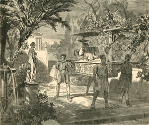 रोमन गार्डन दृश्य, 1890। द्वारा अज्ञात