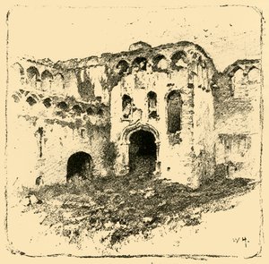 बिशप पैलेस के खंडहर, 1898। द्वारा अज्ञात