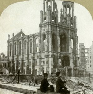 सटर सेंट पर यहूदी आराधनालय के खंडहर, 1865 और 1868, 1906 के महान भूकंप थे। द्वारा अज्ञात