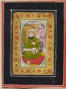18वीं सदी के अंत में हरे रंग का जामा पहने शासक, एक मोर्चर वाहक के साथ उपस्थित था द्वारा अज्ञात
