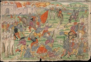 जुलाई और अगस्त 1577 को लिवोनिया में रूसी अत्याचार। नॅरिक द्वारा जोहान जैकब विक्स संग्रह से द्वारा अज्ञात