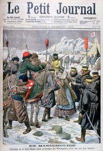 मनचस द्वारा कैदी को रूसी नर्स ने जापानी, मंचूरिया, 1904 को सौंप दिया द्वारा अज्ञात