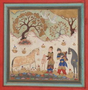 रुस्तम ने 15वीं सदी के मध्य में शाहनामा बुक ऑफ किंग्स से रक्ष, फोलियो हासिल किया। द्वारा अज्ञात