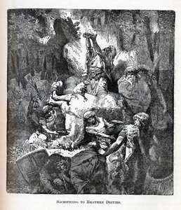 हीथेन देवताओं के लिए बलिदान, 1882 द्वारा अज्ञात
