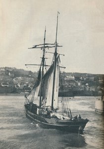 न्यूबेल हार्बर में सेलिंग, इसाबेला, एक दो-मस्त लंकाशायर प्रकार के विद्वान, 1937 द्वारा अज्ञात