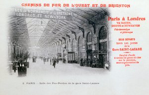 सेंट-लज़ारे स्टेशन, पेरिस, c1900 द्वारा अज्ञात