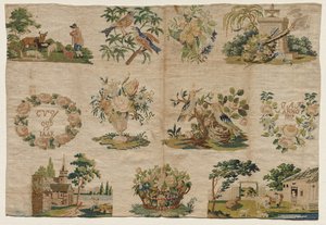 सैम्पलर फ्रैगमेंट, 1819। द्वारा अज्ञात