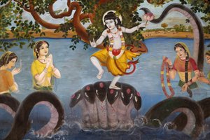 फूड फॉर लाइफ वृंदावन द्वारा संचालित जरूरतमंद लड़कियों के लिए संदीपनी मुनि स्कूल। भगवान कृष्ण का जीवन। इंडिया द्वारा अज्ञात