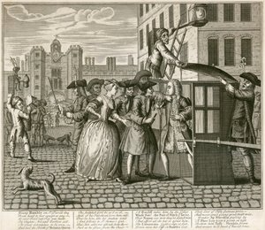 सेंट जेम्स पैलेस, लंदन, 1740 को दर्शाने वाला व्यंग्यात्मक प्रिंट द्वारा अज्ञात