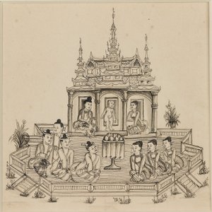 वेसंतरा जातक का दृश्य, c1880 द्वारा अज्ञात