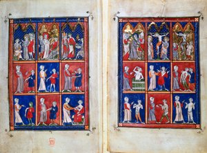 मसीह के जीवन के दृश्य, और रोगियों के साथ डॉक्टर, c1300 द्वारा अज्ञात