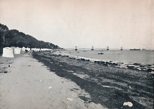 सी व्यू - द बाथिंग बीच और सस्पेंशन पियर, 1895 द्वारा अज्ञात