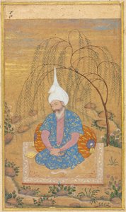 शाह तहमास I 1514-1576 लैंडस्केप में बैठा, सी। 1575। द्वारा अज्ञात