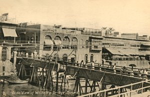 व्हाइटली ब्रिज, बसरा का साइड व्यू, c1918-c1939। द्वारा अज्ञात