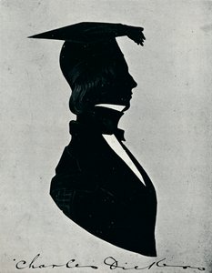 चार्ल्स डिकेंस का सिल्हूट पोर्ट्रेट, c1840s, 1910 द्वारा अज्ञात