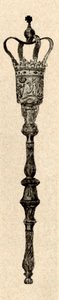 C1640-1770, 1937 के वर्जीनिया हाउस ऑफ बर्गेसेस में सिल्वर गदा का इस्तेमाल किया गया। द्वारा अज्ञात