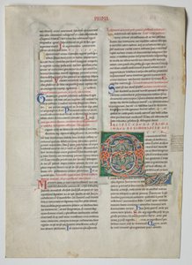 Gratian से एक फरमान से एकल पत्ती: सजाया प्रारंभिक क्यू [uidam लाया होने], c1160-1165 द्वारा अज्ञात