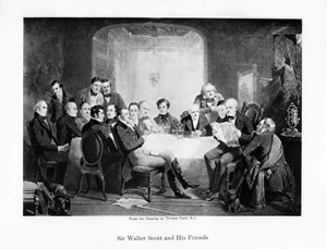 सर वाल्टर स्कॉट और उनके दोस्त, c1849 द्वारा अज्ञात