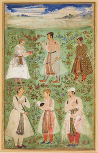 छह खड़े आदमी, 16वीं सदी के अंत-17वीं सदी की शुरुआत द्वारा अज्ञात