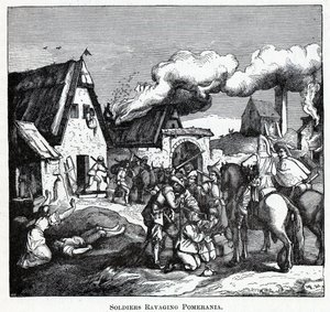 सोल्जर्स रावेजिंग पोमेरेनिया, 1882 द्वारा अज्ञात