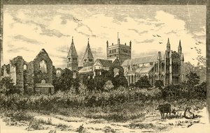 साउथवेल मिनिस्टर और पैलेस के खंडहर, 1898। द्वारा अज्ञात