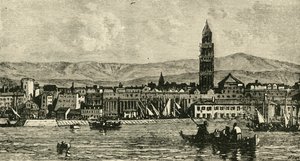 स्पैलाट्रो, हार्बर से, 1890। द्वारा अज्ञात