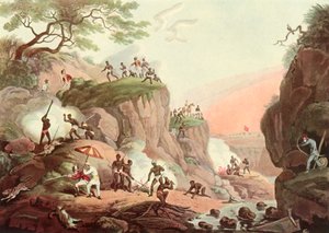 भारत में खेल - उनकी पृथ्वी से धूम्रपान करने वाली भेड़ें, c1808, 1901। द्वारा अज्ञात