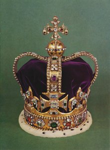 सेंट एडवर्ड्स क्राउन जिसके साथ संप्रभु का ताज होता है, 1953 द्वारा अज्ञात