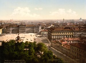 सेंट आइजैक स्क्वायर, सेंट पीटर्सबर्ग, रूस, c1890-c1905 द्वारा अज्ञात