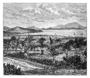 सेंट किट्स, नेविस से लिया गया दृश्य, c1890 द्वारा अज्ञात