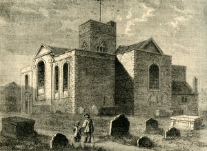 सेंट निकोलस चर्च, डेप्टफोर्ड, सी 1878। द्वारा अज्ञात