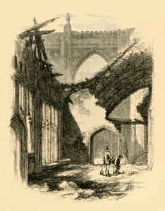 सेंट स्टीफेंस चैपल। - आग के बाद आंतरिक, 1881। द्वारा अज्ञात