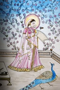 इस्कॉन मंदिर, लंदन, ग्रांडे-ब्रेटगेन में सना हुआ ग्लास द्वारा अज्ञात