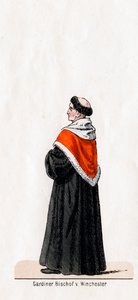 स्टीफन गार्डिनर, शेक्सपियर के नाटक के लिए पोशाक डिजाइन, हेनरी VIII, 19 वीं शताब्दी द्वारा अज्ञात