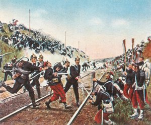 18 दिसंबर 1870, 1936 को बैडर्स द्वारा निप्स में रेलवे तटबंध का स्टॉर्मिंग। द्वारा अज्ञात