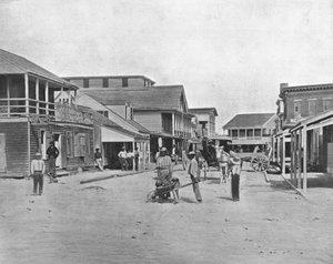 की, वेस्ट, फ्लोरिडा, यूएसए, c1900 में स्ट्रीट। द्वारा अज्ञात