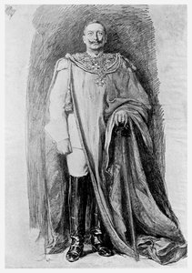 जर्मनी के सम्राट विल्हेम द्वितीय के तामचीनी चित्र के लिए अध्ययन, 1901 द्वारा अज्ञात