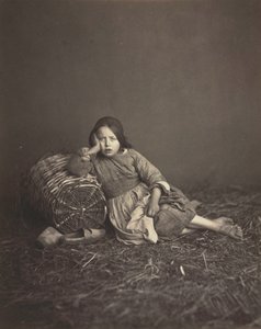 एक युवा किसान लड़की का अध्ययन, सी। 1860। द्वारा अज्ञात