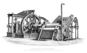 चीनी मिल और स्टीम इंजन, 1866 द्वारा अज्ञात
