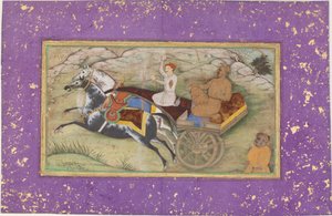 एक गाड़ी में सुल्तान सलीम, लगभग। 1603. द्वारा अज्ञात