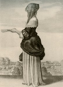 समर - एक अंग्रेजी महिला की सामान्य ग्रीष्मकालीन पोशाक, चार्ल्स I का शासनकाल, c1620-1640, 1937। द्वारा अज्ञात