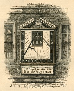 मंदिर में सन-डायल, 1885, 1897। द्वारा अज्ञात