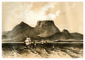 टेबल माउंटेन, केप ऑफ गुड होप, दक्षिण अफ्रीका, 1883 द्वारा अज्ञात