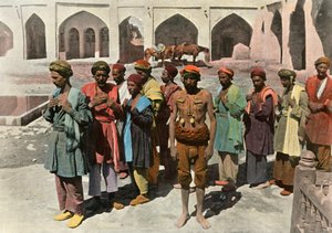 तेहरान। जुलूस डी डर्विचेस शहीद, जुलूस की दरवेश शहीद, 1900। द्वारा अज्ञात