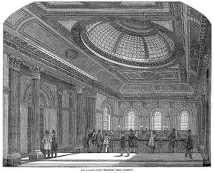 टेलिंग रूम, नेशनल बैंक ऑफ स्कॉटलैंड, ग्लासगो, c1860 द्वारा अज्ञात