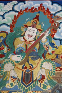 पूर्व और वसंत की रखवाली करने वाले मंदिर के रक्षक, धृतराष्ट्र नाम के। कोपन मठ, काठमांडू, नेपाल द्वारा अज्ञात
