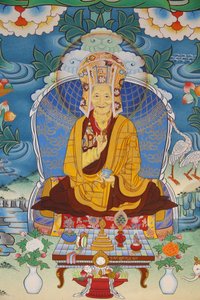 हजार बुद्धों का मंदिर दशांग काग्यू लिंग कलीसिया चित्रकारी कलौ रिनपोछे, ला बोउले, फ्रांस द्वारा अज्ञात